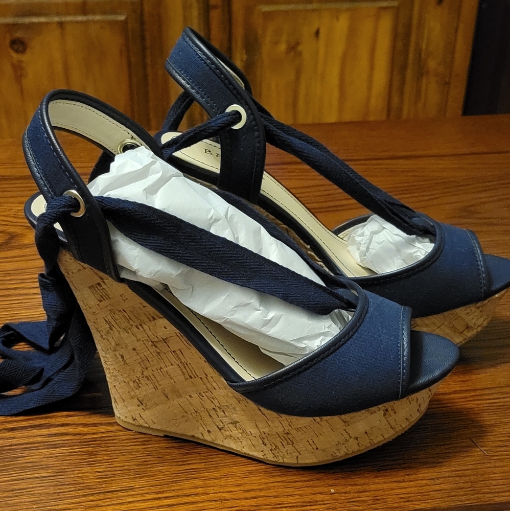 Women's Blue Wedge Heels